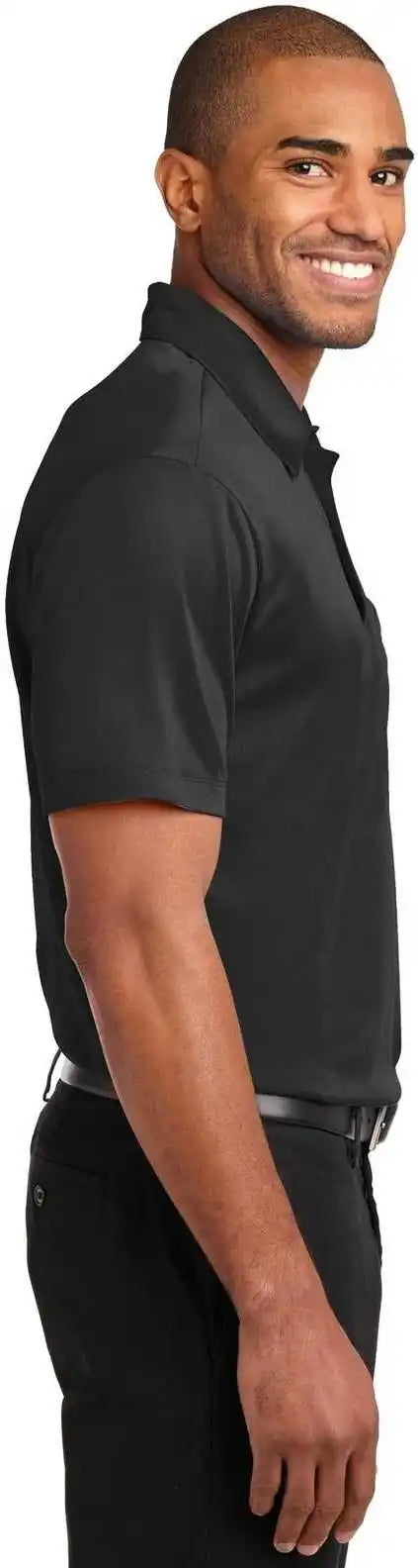 Port Authority K540p Silk Touch Performance Pocket Polo - Black