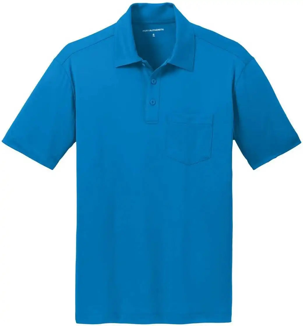 Port Authority K540p Silk Touch Performance Pocket Polo Brilliant Blue