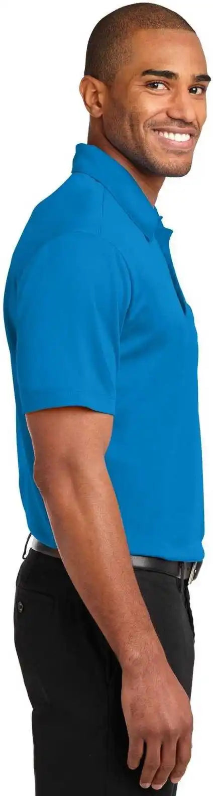 Port Authority K540p Silk Touch Performance Pocket Polo Brilliant Blue