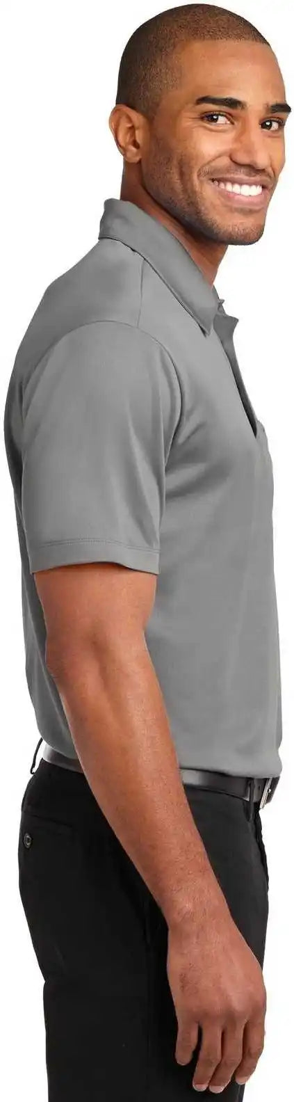 Port Authority K540p Silk Touch Performance Pocket Polo Gusty Gray