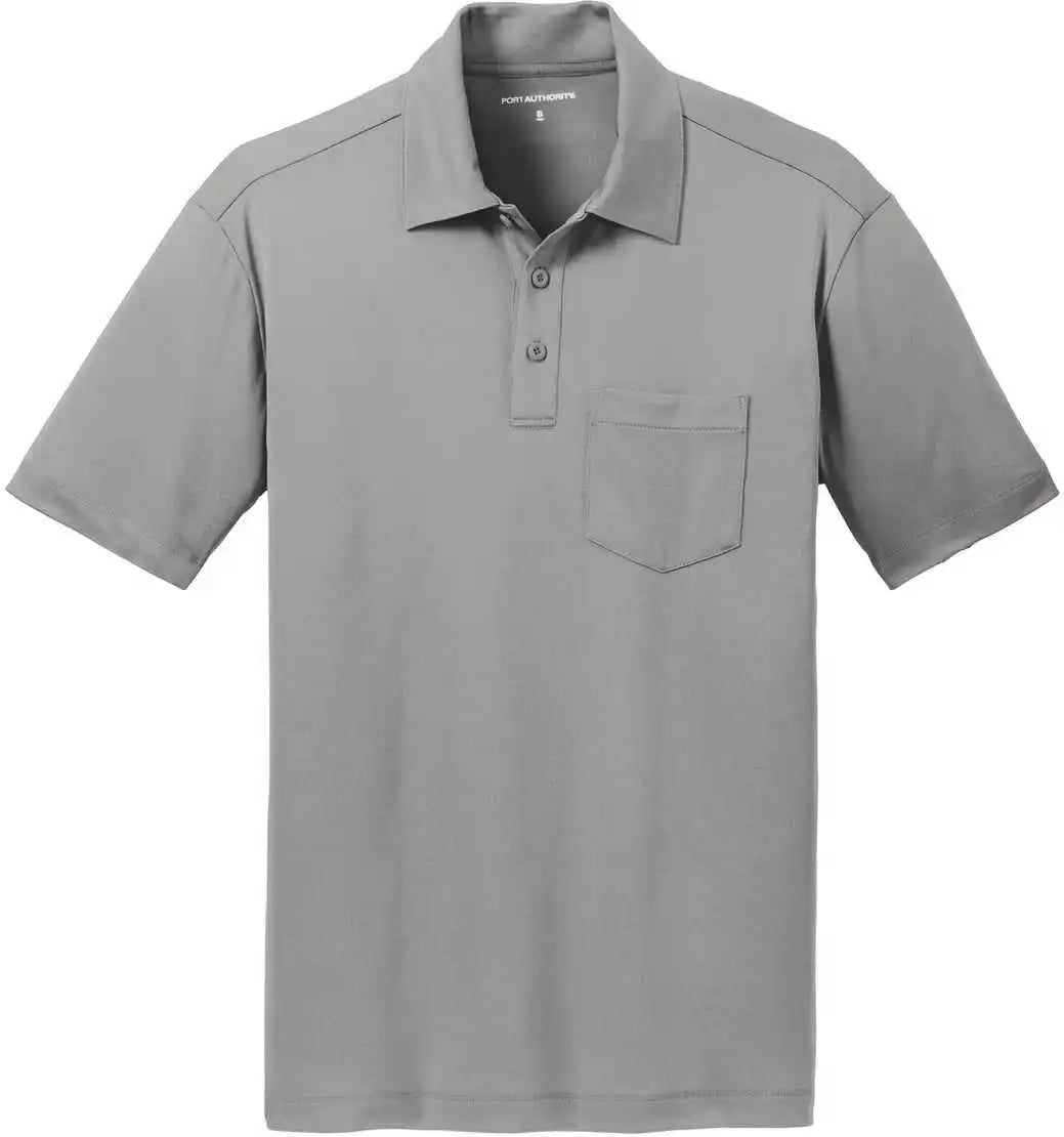 Port Authority K540p Silk Touch Performance Pocket Polo Gusty Gray