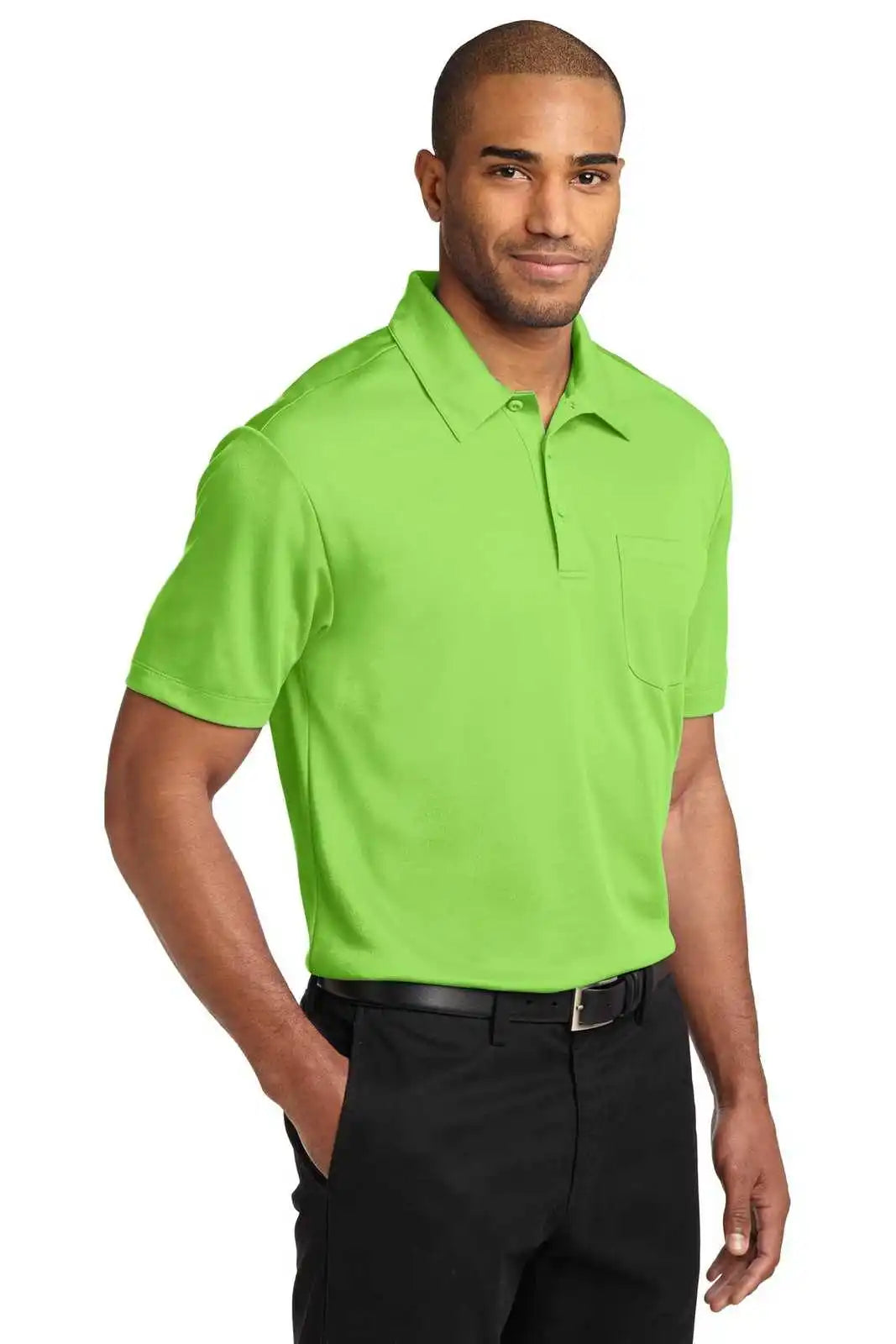 Port Authority K540p Silk Touch Performance Pocket Polo - Lime