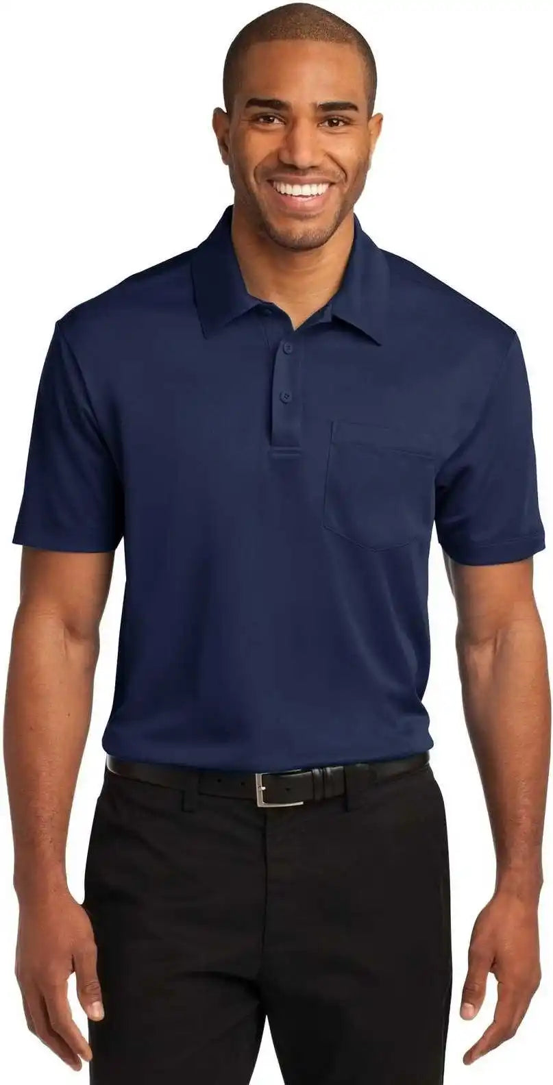 Port Authority K540p Silk Touch Performance Pocket Polo Navy