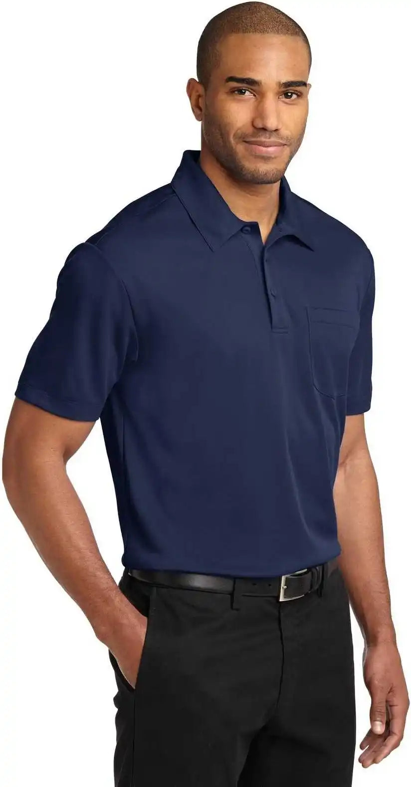 Port Authority K540p Silk Touch Performance Pocket Polo Navy