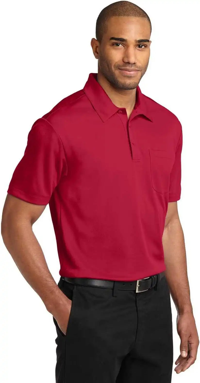 Port Authority K540p Silk Touch Performance Pocket Polo - Red