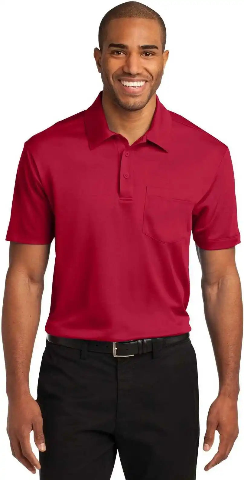 Port Authority K540p Silk Touch Performance Pocket Polo Red