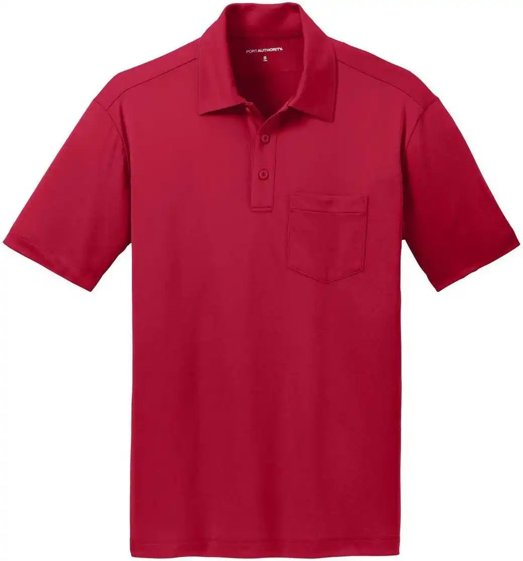 Port Authority K540p Silk Touch Performance Pocket Polo - Red