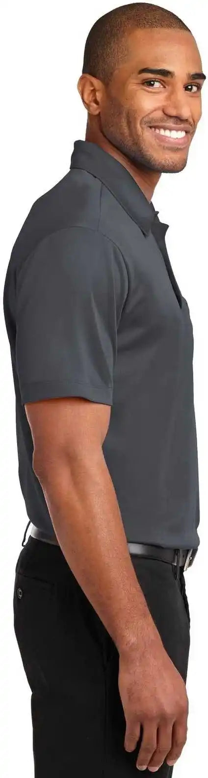 Port Authority K540p Silk Touch Performance Pocket Polo Steel Gray