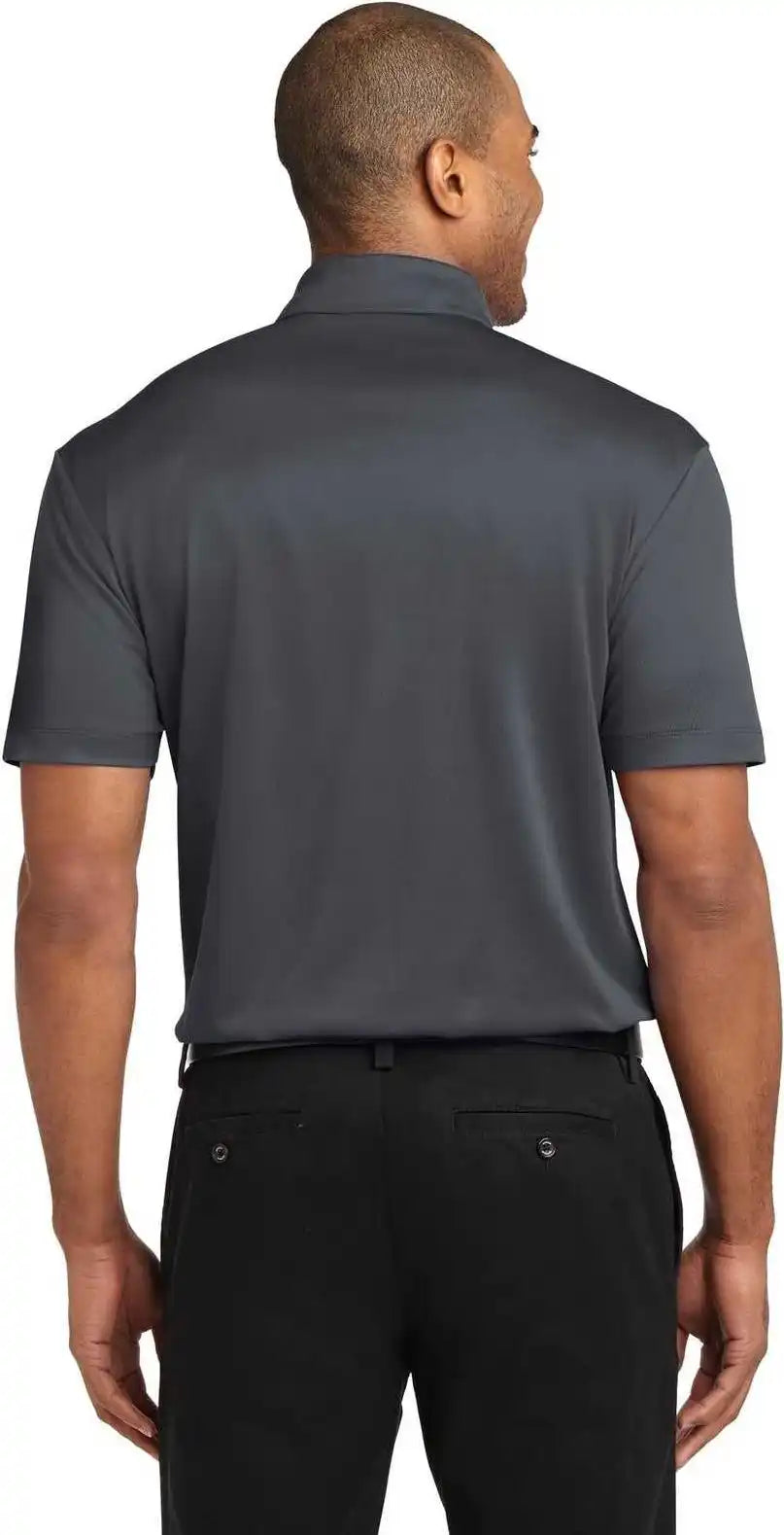 Port Authority K540p Silk Touch Performance Pocket Polo Steel Gray