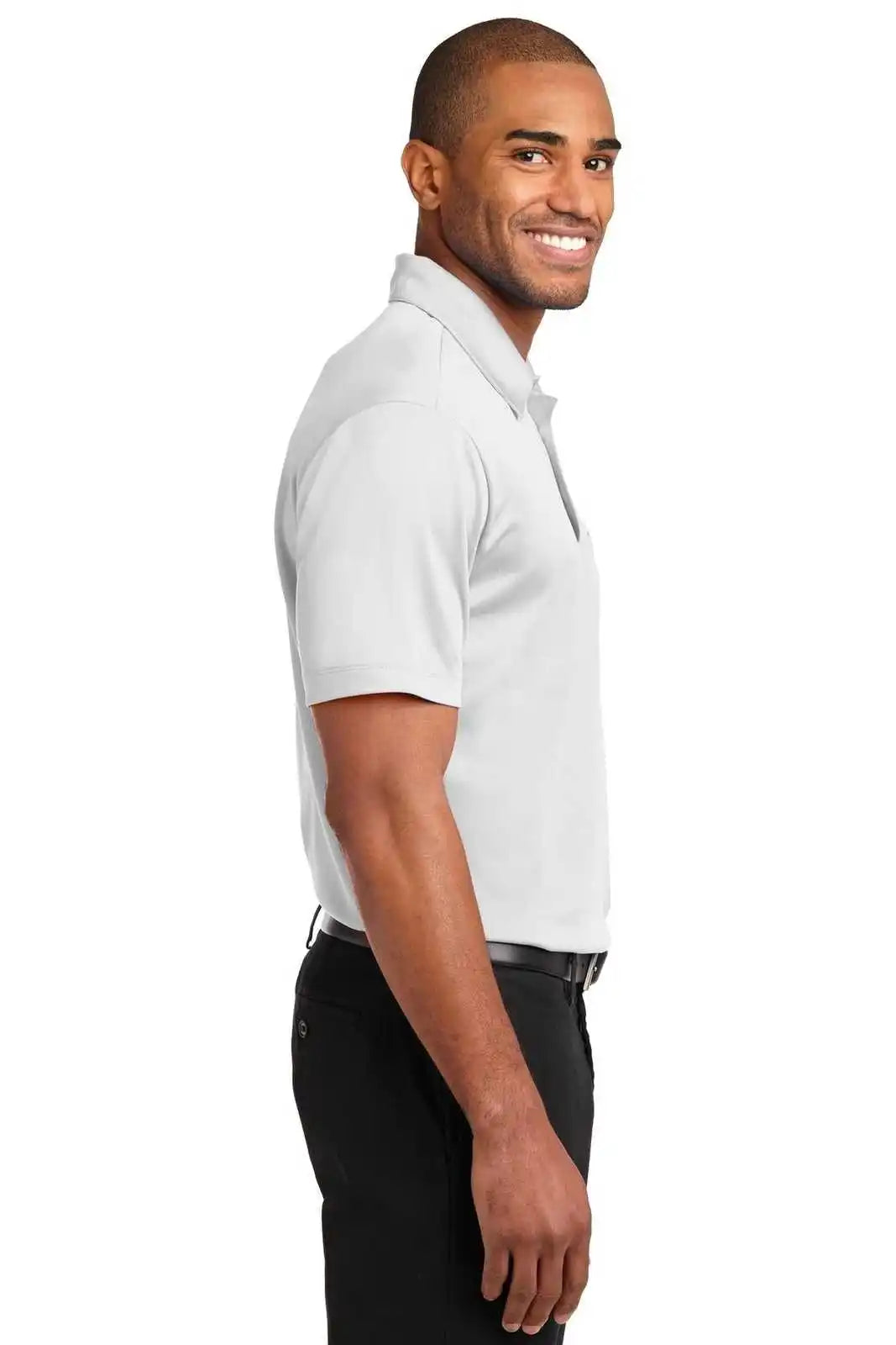 Port Authority K540p Silk Touch Performance Pocket Polo - White