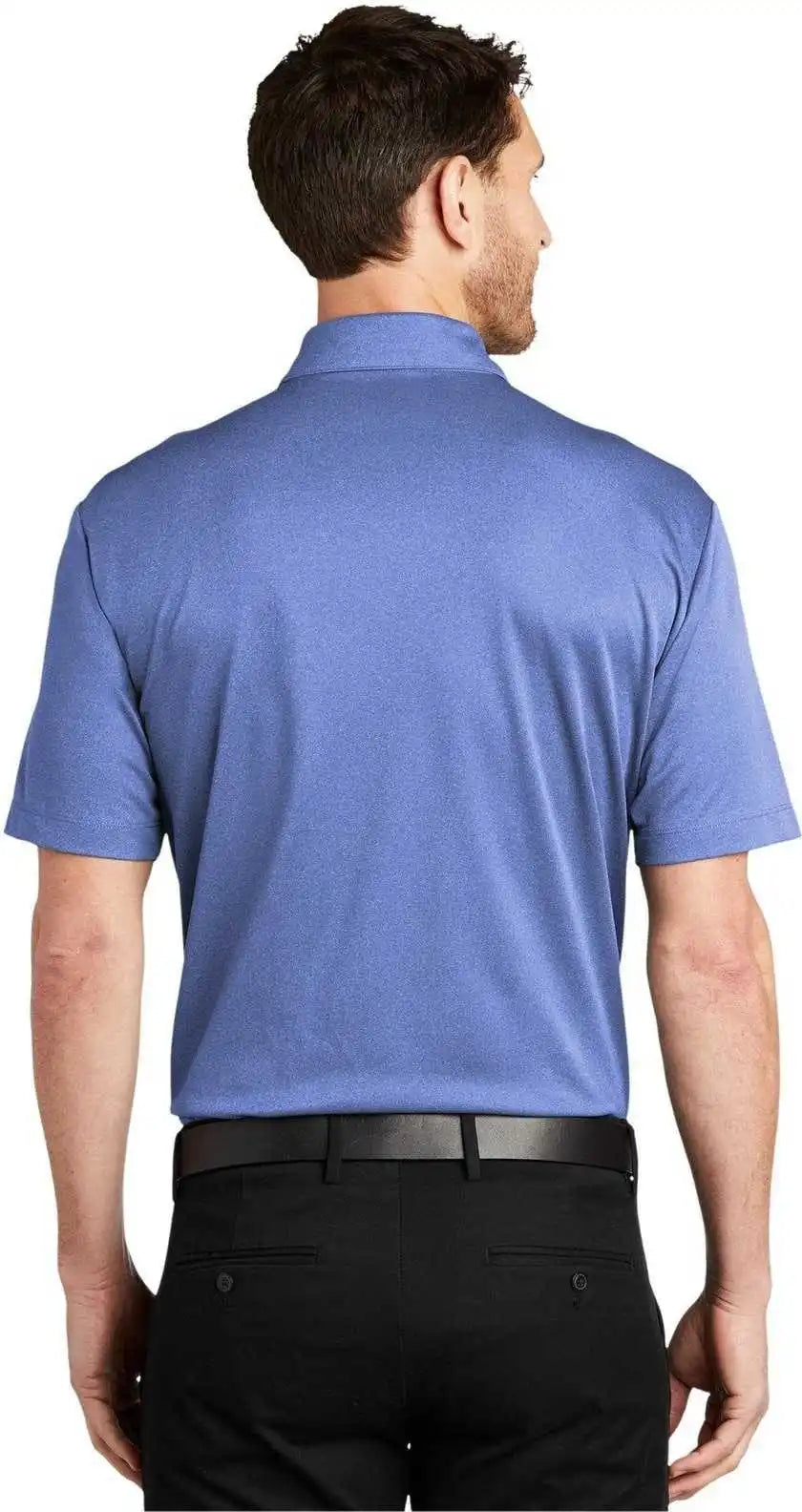 Port Authority K542 Heathered Silk Touch Performance Polo Moonlight Blue Heather