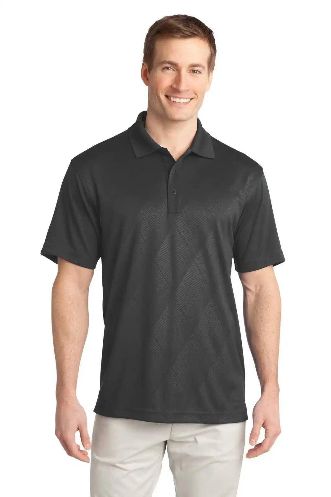 Port Authority K548 Tech Embossed Polo - Graphite