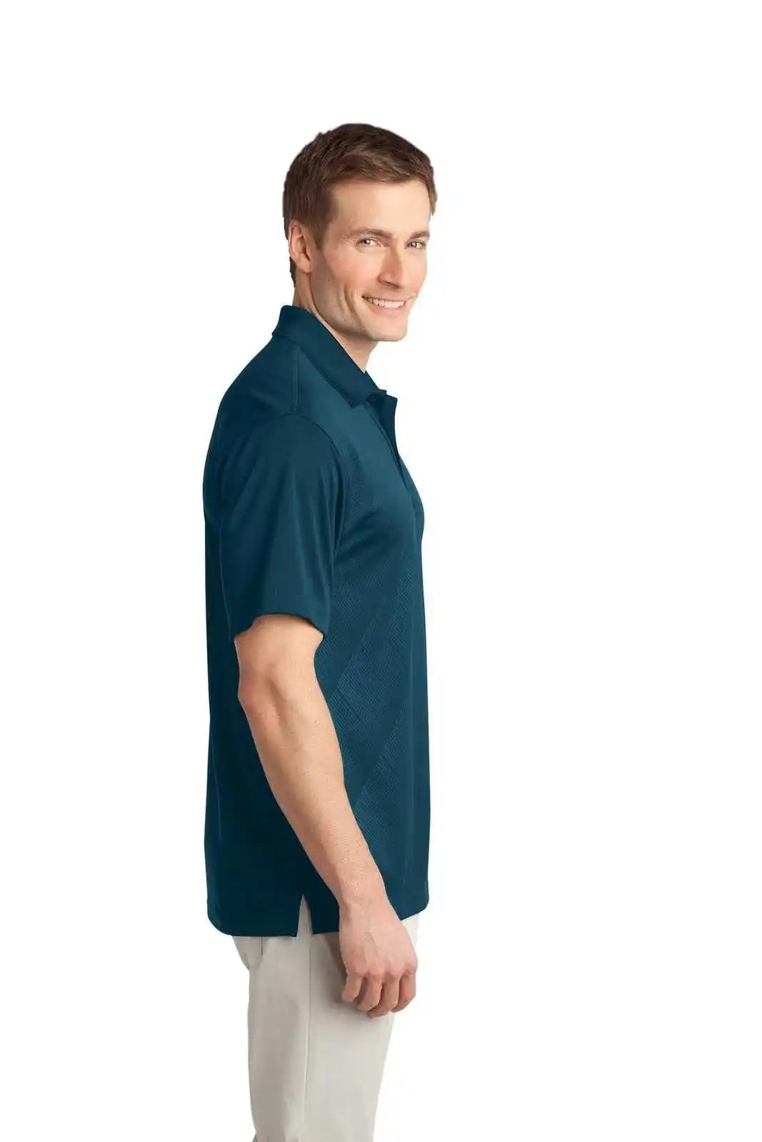 Port Authority K548 Tech Embossed Polo - Poseidon Blue