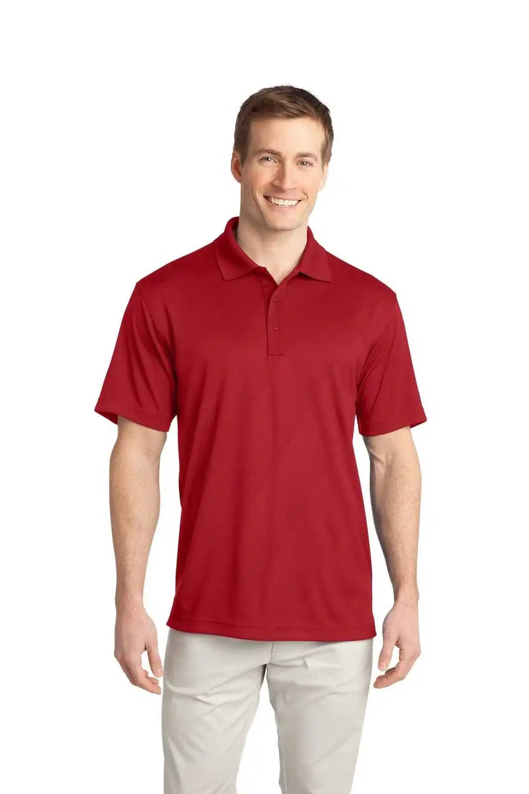 Port Authority K548 Tech Embossed Polo - Regal Red