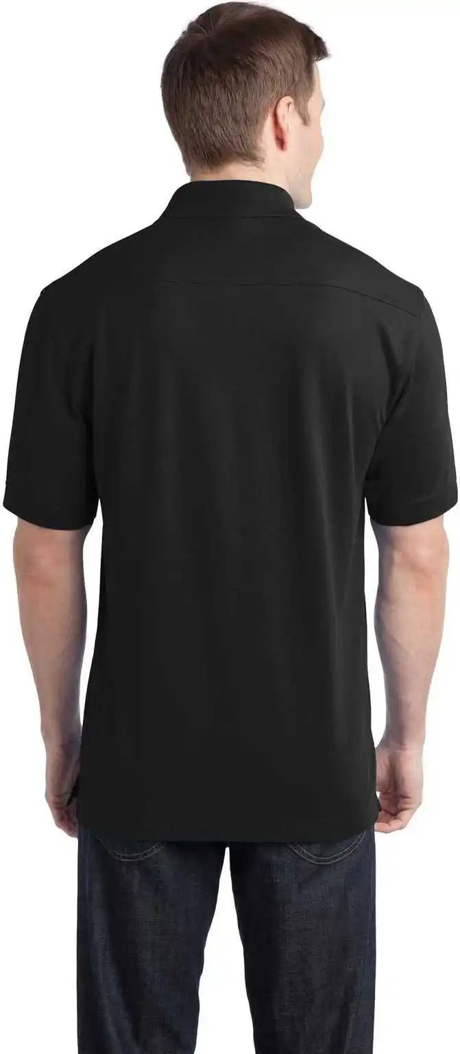 Port Authority K555 Stretch Pique Polo Black