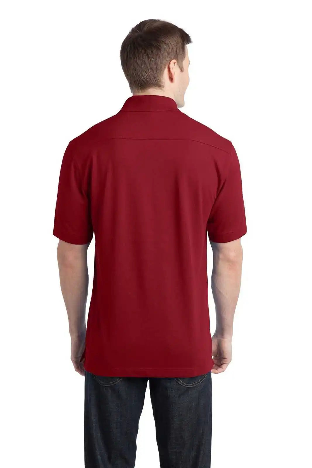 Port Authority K555 Stretch Pique Polo - Chili Red