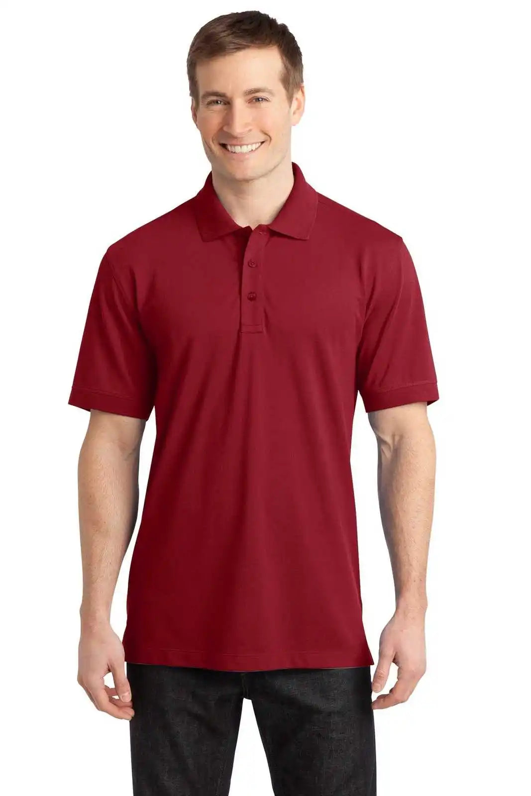 Port Authority K555 Stretch Pique Polo - Chili Red