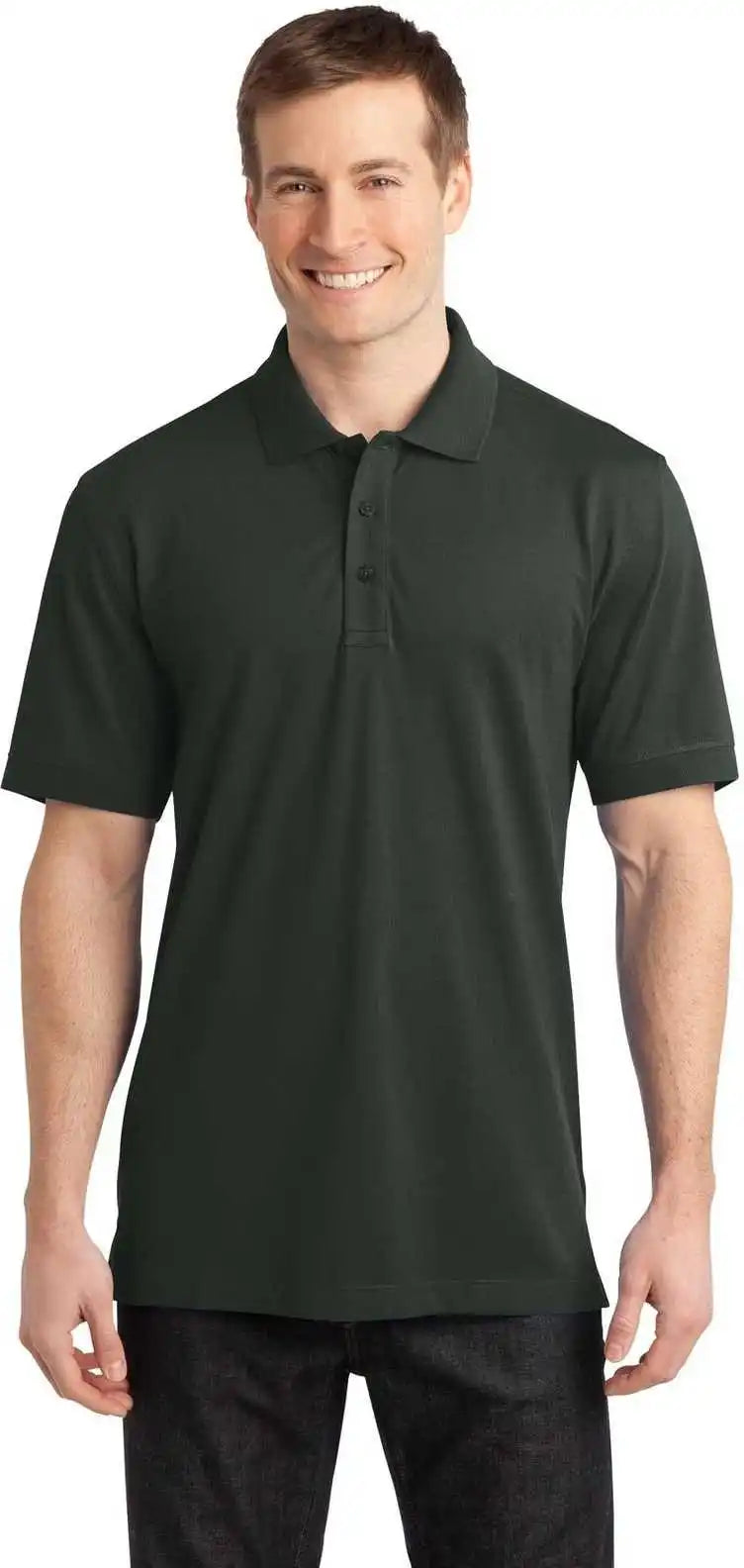 Port Authority K555 Stretch Pique Polo Gray Smoke