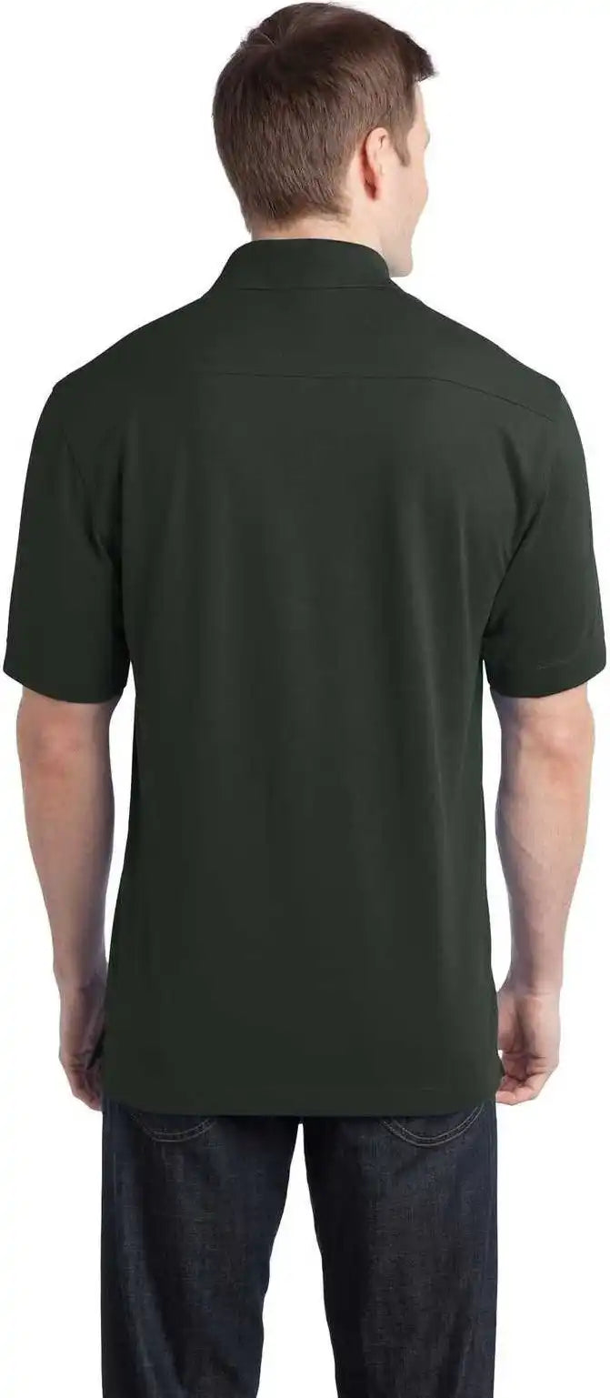 Port Authority K555 Stretch Pique Polo Gray Smoke