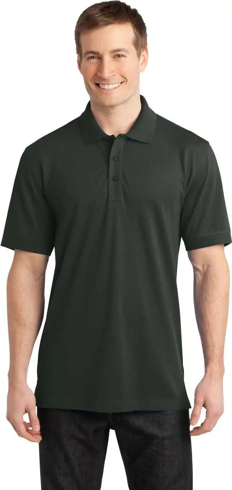Port Authority K555 Stretch Pique Polo - Grey Smoke