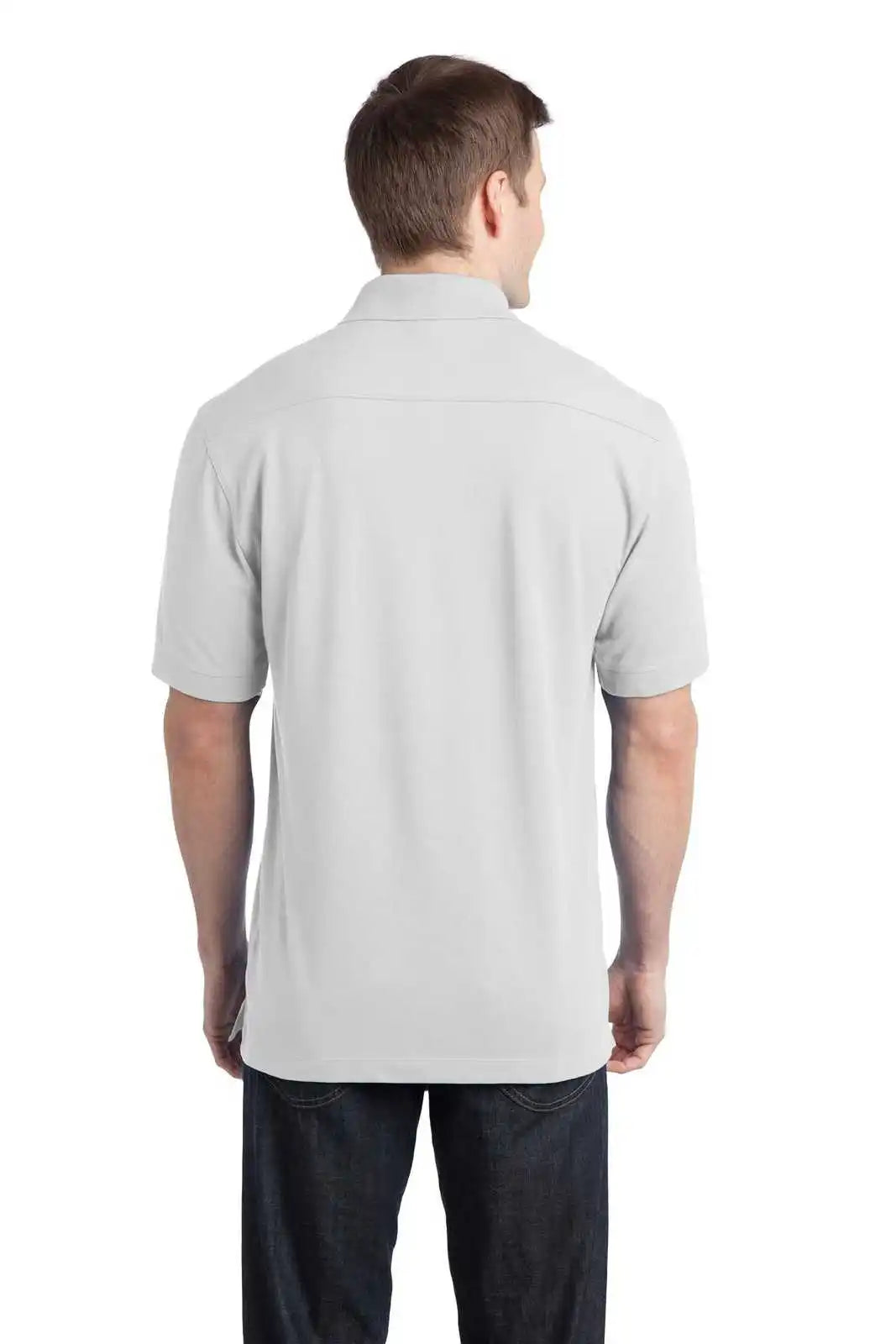 Port Authority K555 Stretch Pique Polo - White