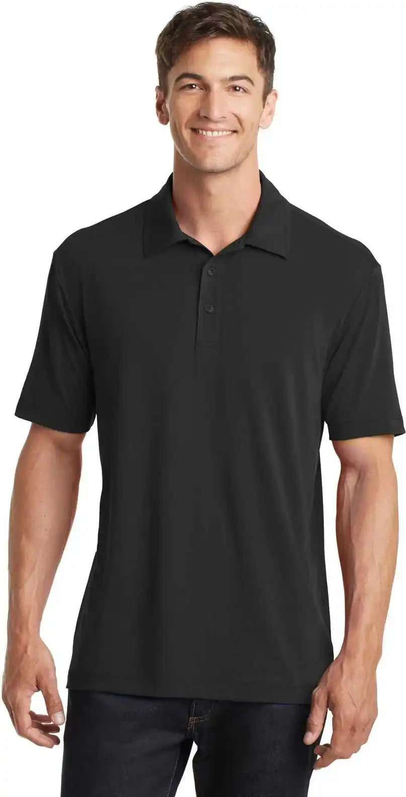 Port Authority K568 Cotton Touch Performance Polo Black