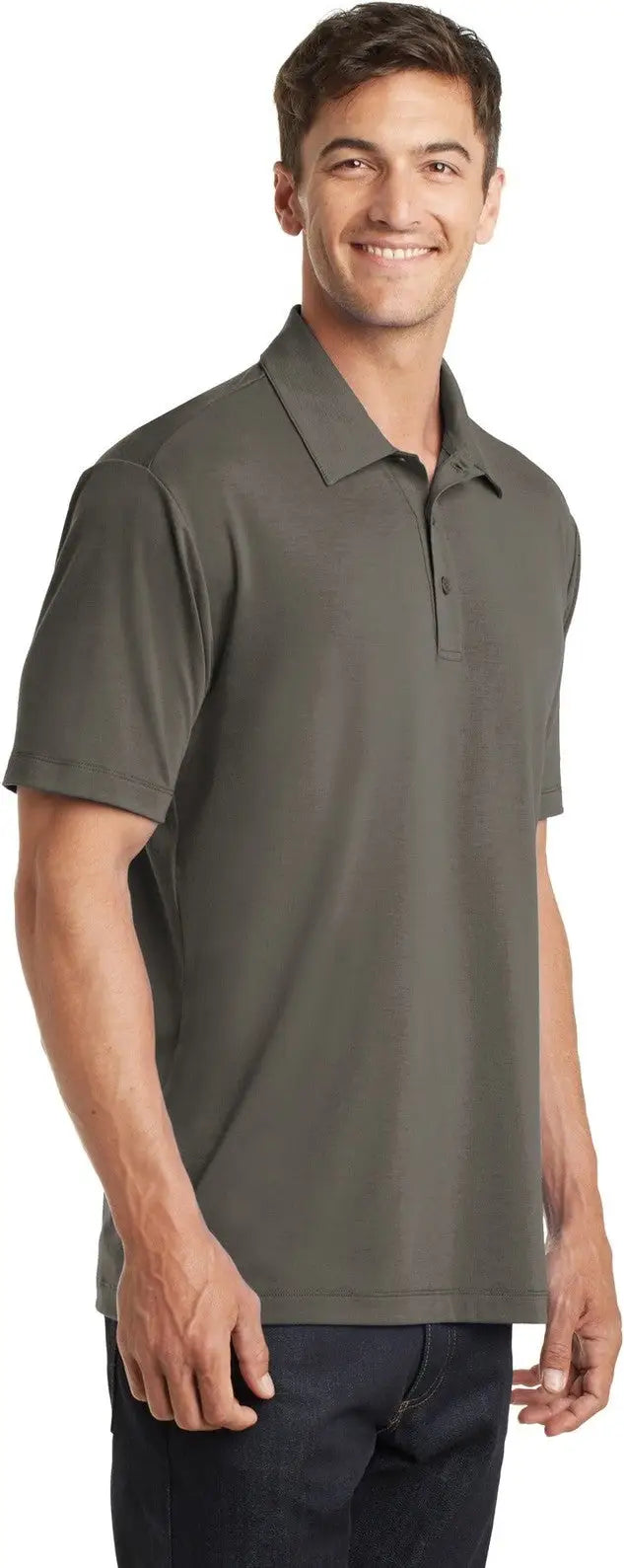 Port Authority K568 Cotton Touch Performance Polo - Gray Smoke