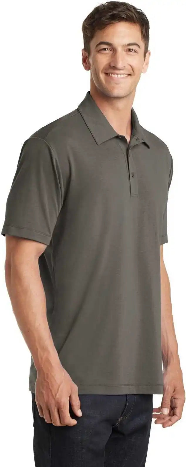 Port Authority K568 Cotton Touch Performance Polo Gray Smoke