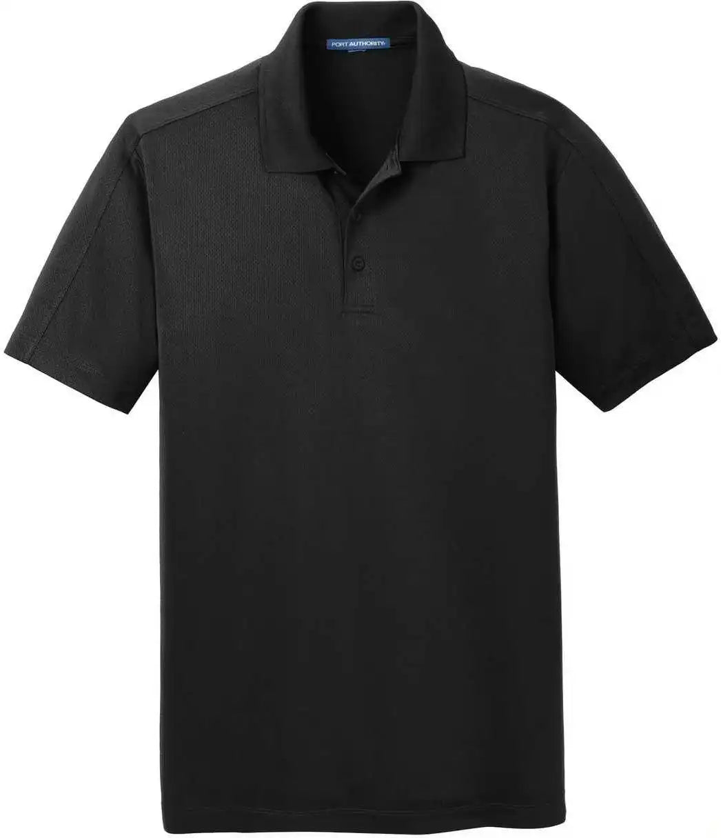 Port Authority K569 Diamond Jacquard Polo Black