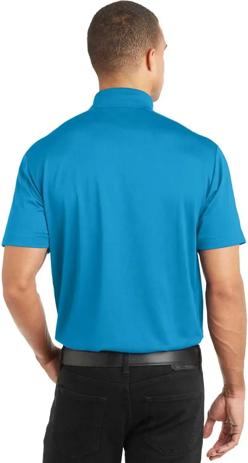 Port Authority K569 Diamond Jacquard Polo - Blue Wake