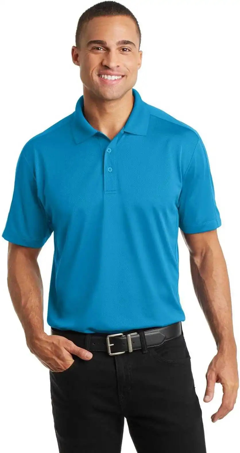 Port Authority K569 Diamond Jacquard Polo - Blue Wake