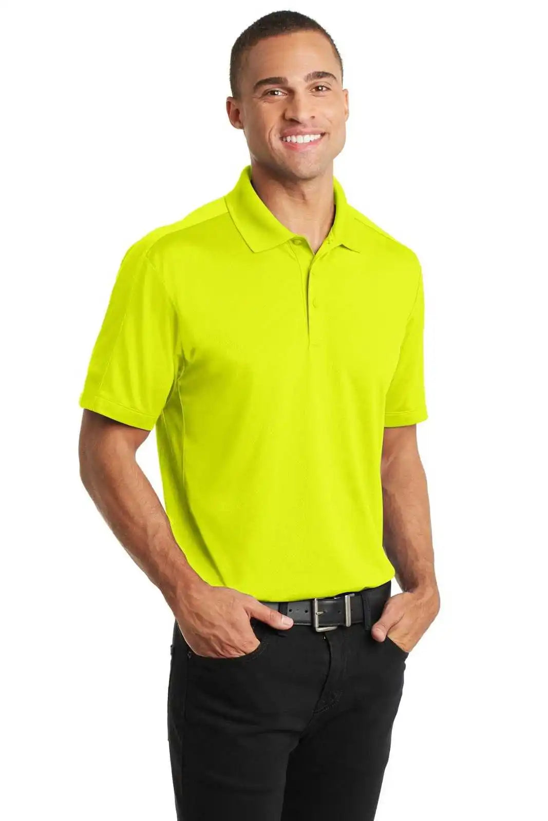 Port Authority K569 Diamond Jacquard Polo - Citron