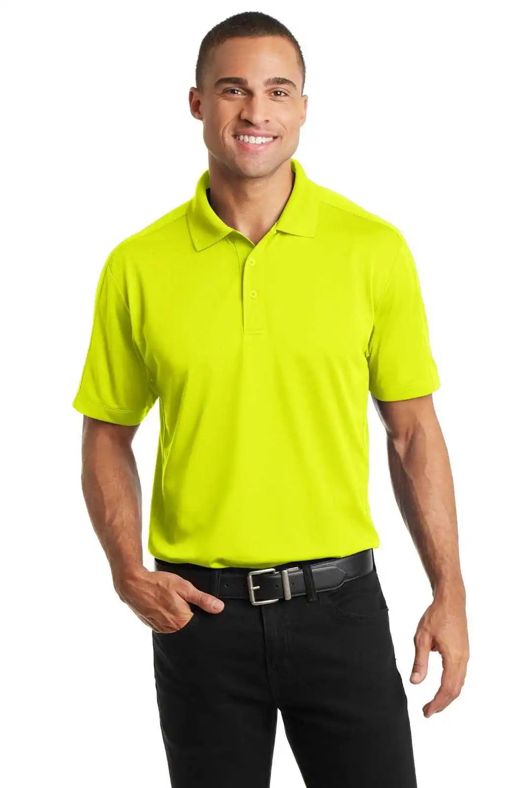 Port Authority K569 Diamond Jacquard Polo - Citron