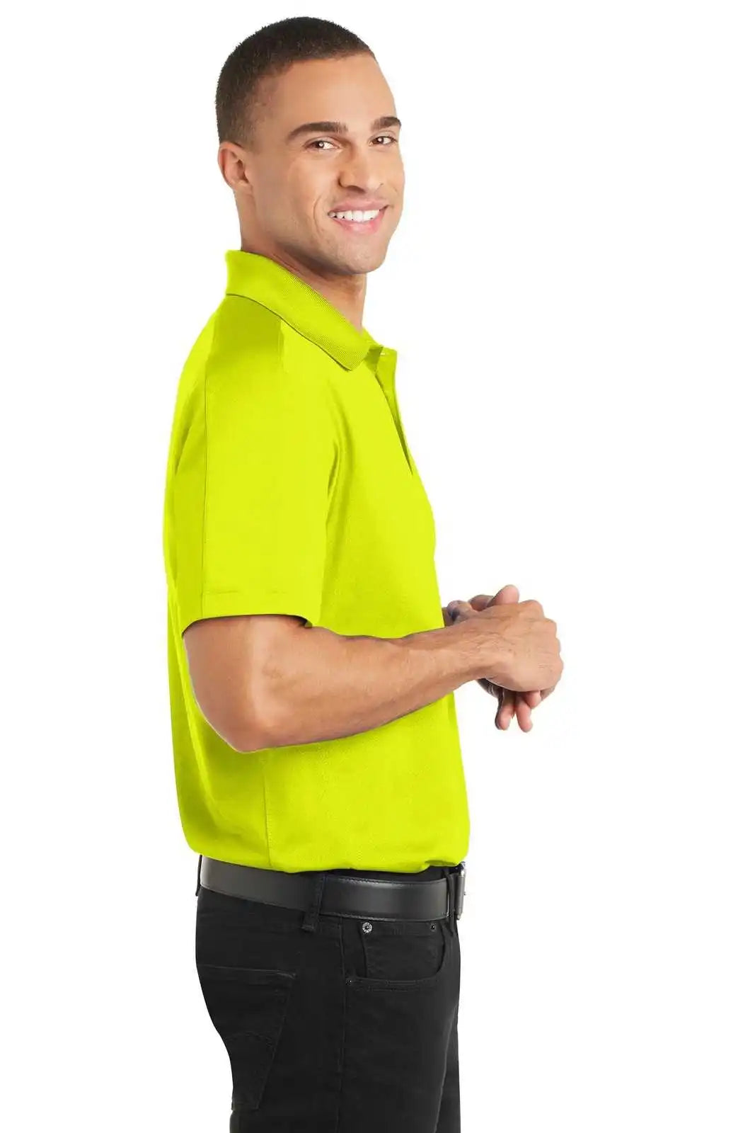 Port Authority K569 Diamond Jacquard Polo - Citron