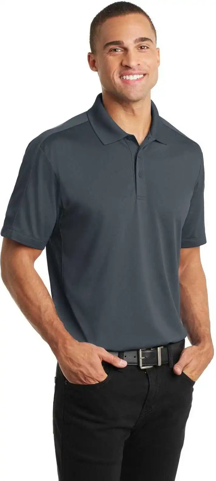 Port Authority K569 Diamond Jacquard Polo Graphite
