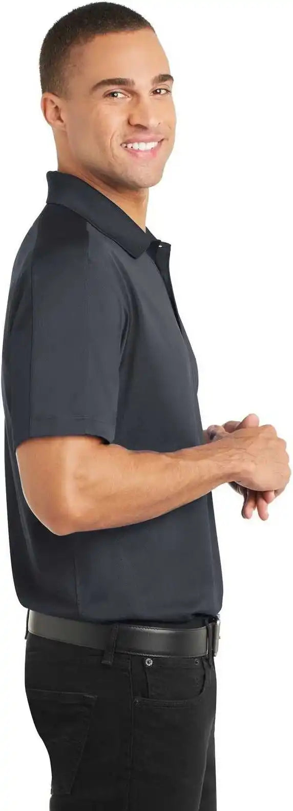 Port Authority K569 Diamond Jacquard Polo Graphite