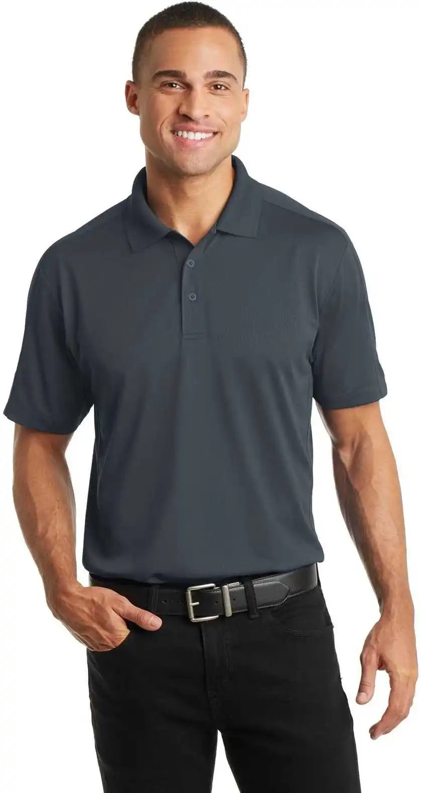 Port Authority K569 Diamond Jacquard Polo Graphite