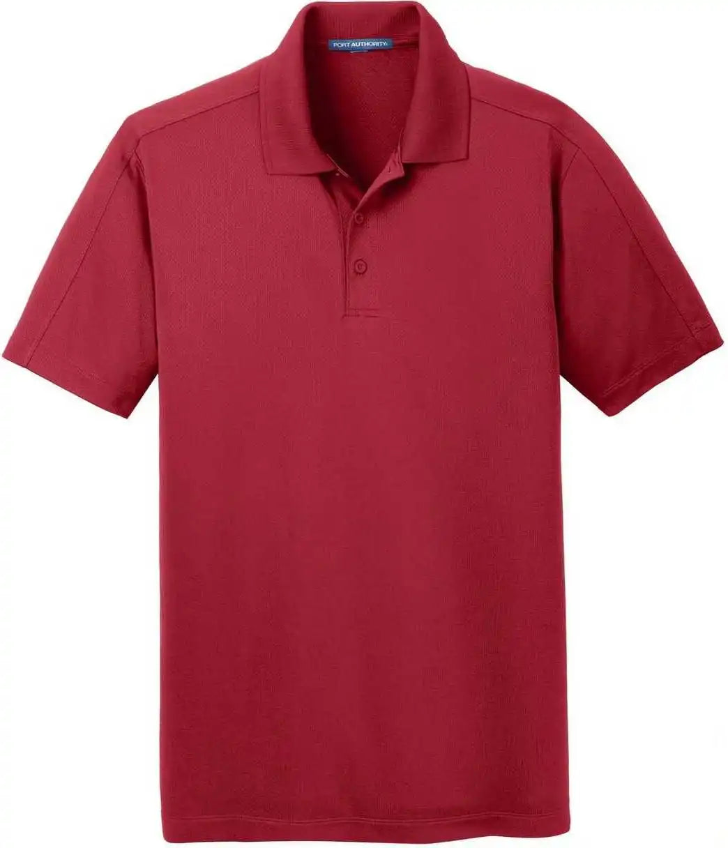 Port Authority K569 Diamond Jacquard Polo - Rich Red