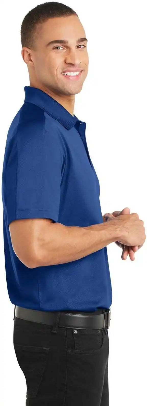 Port Authority K569 Diamond Jacquard Polo True Blue