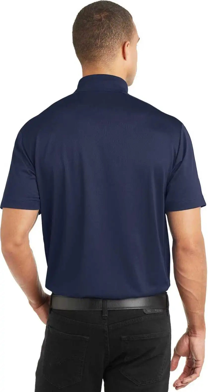 Port Authority K569 Diamond Jacquard Polo True Navy