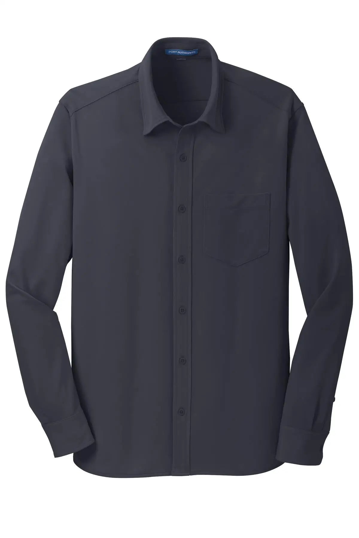 Port Authority K570 Dimension Knit Dress Shirt - Battleship Gray