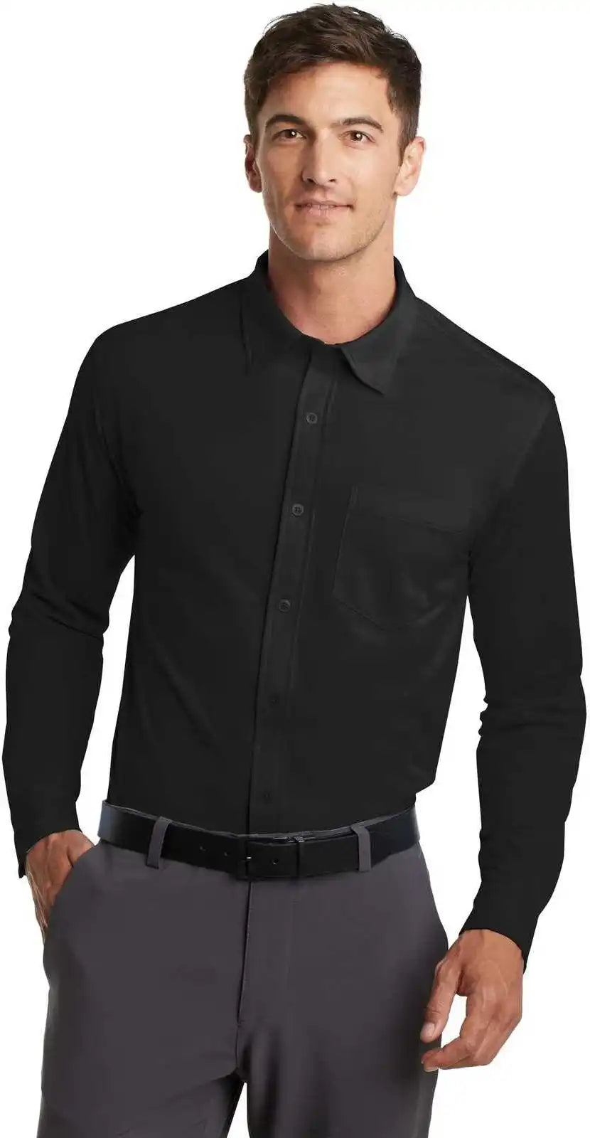 Port Authority K570 Dimension Knit Dress Shirt - Black