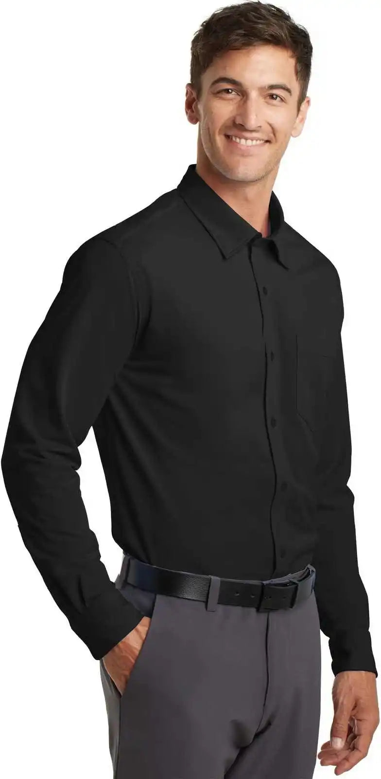 Port Authority K570 Dimension Knit Dress Shirt Black