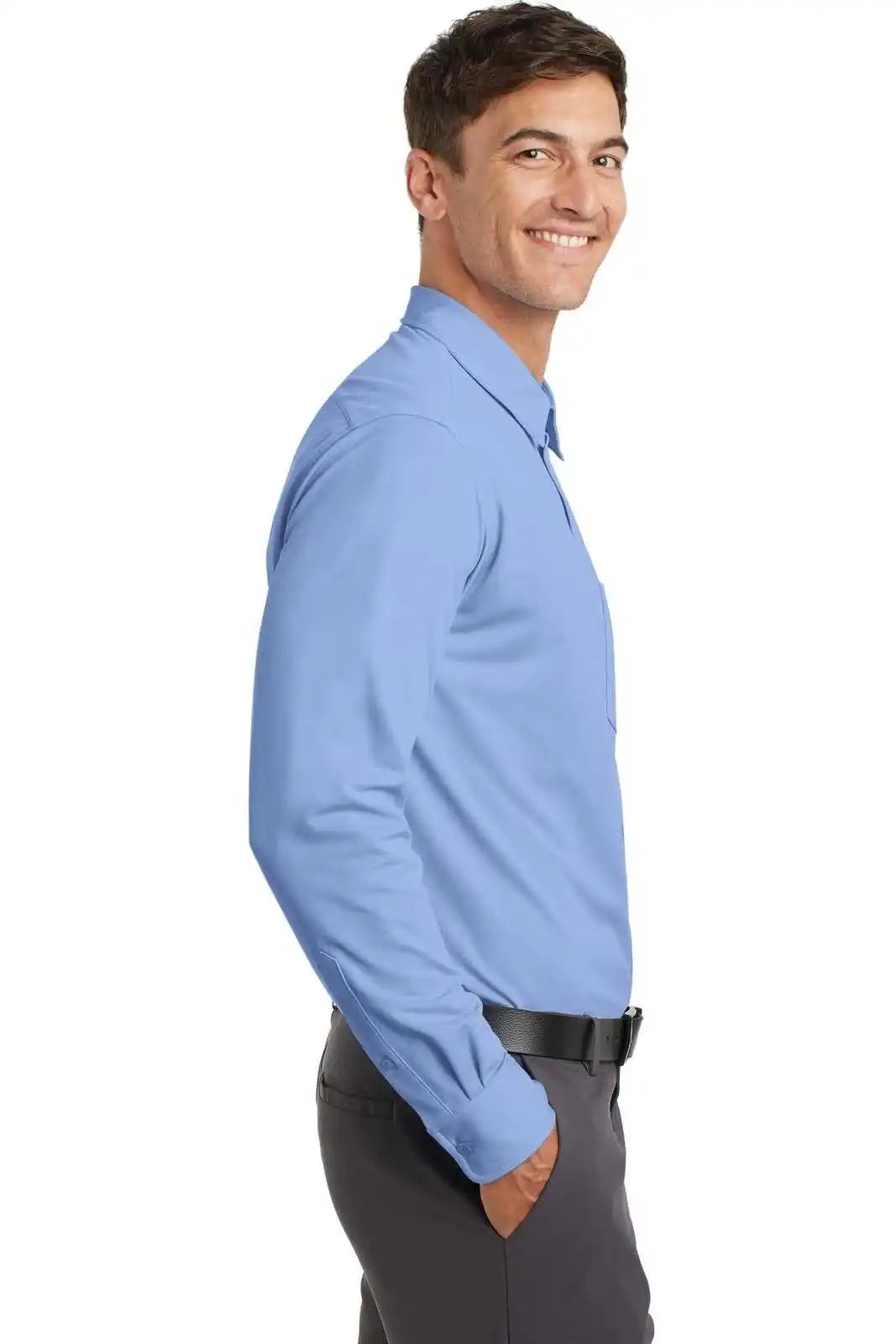 Port Authority K570 Dimension Knit Dress Shirt - Blue