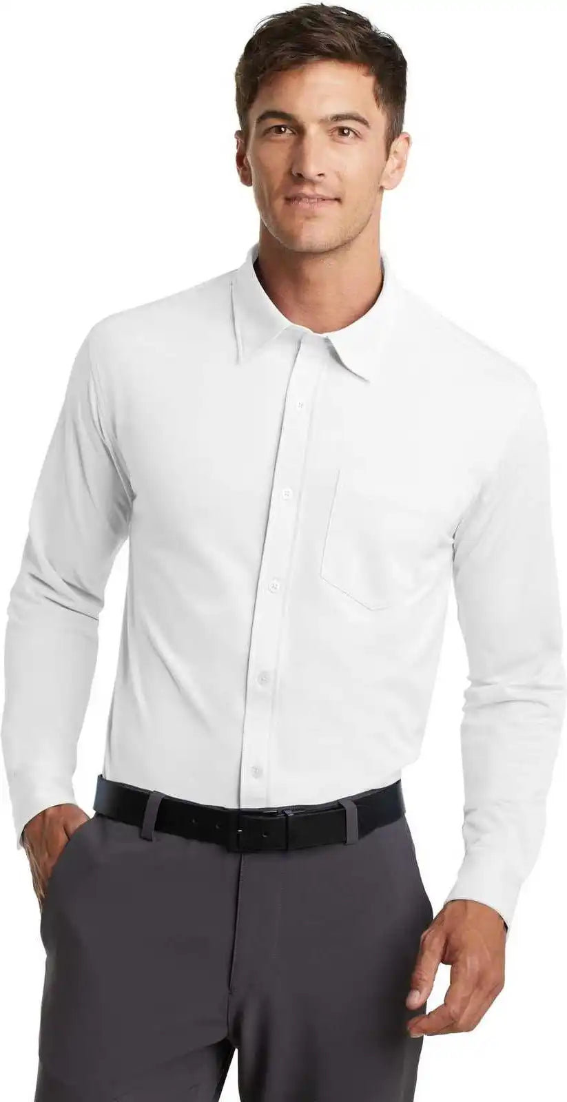 Port Authority K570 Dimension Knit Dress Shirt White