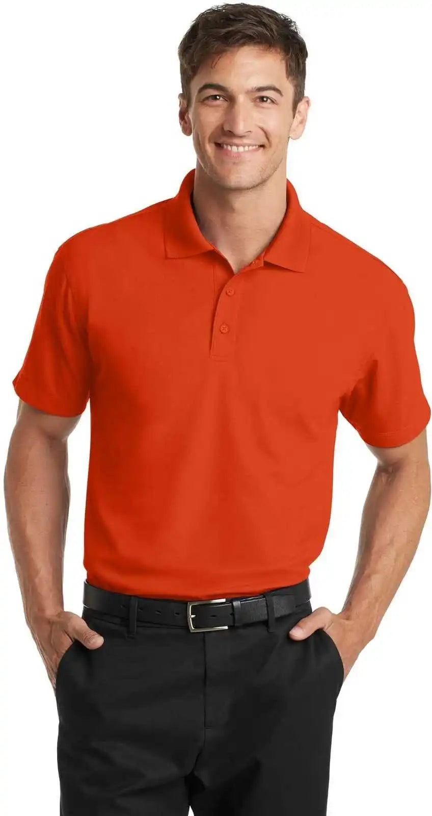 Port Authority K572 Dry Zone Grid Polo Autumn Orange