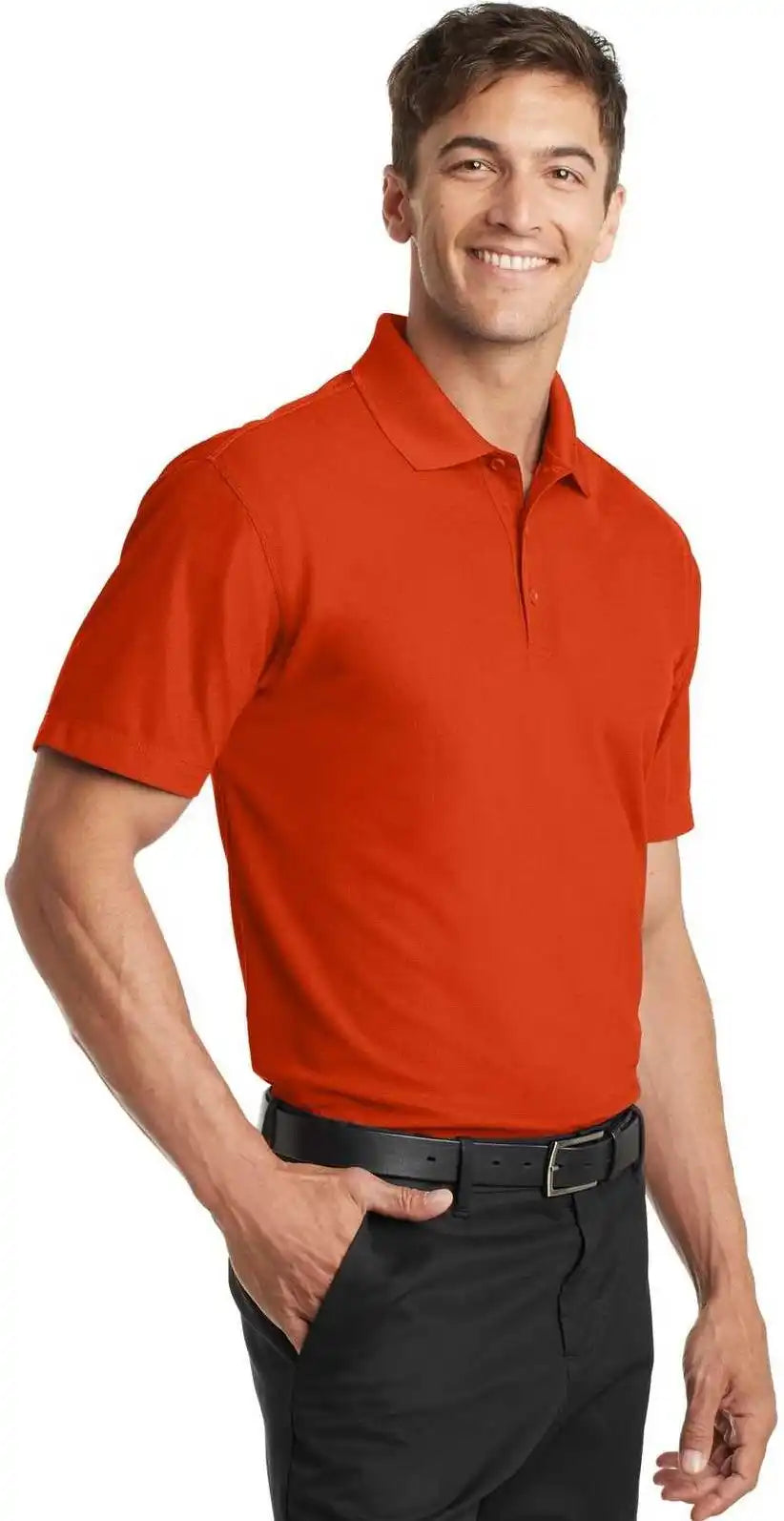 Port Authority K572 Dry Zone Grid Polo Autumn Orange