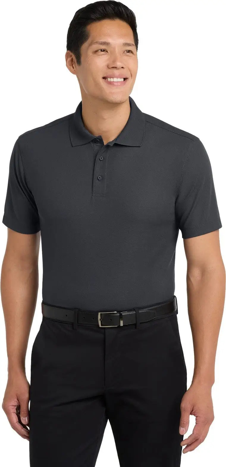 Port Authority K572 Dry Zone Grid Polo - Battleship Gray