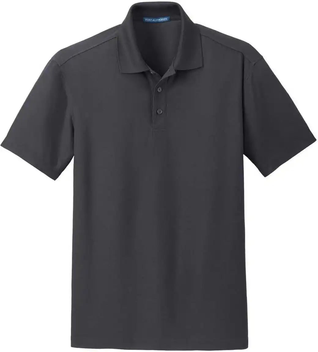 Port Authority K572 Dry Zone Grid Polo Battleship Gray