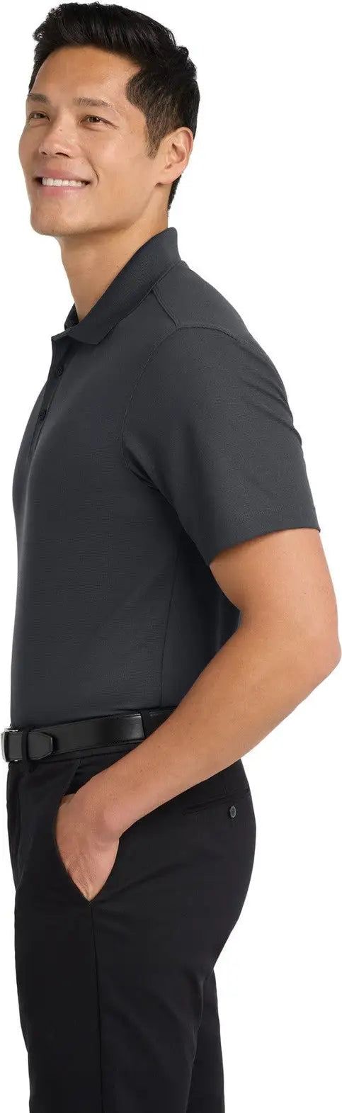 Port Authority K572 Dry Zone Grid Polo - Battleship Gray